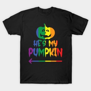 Halloween Partnershirt He`s my Pumpkin T-Shirt